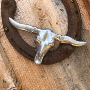 Vintage Longhorn Cow Skull Belt Buckle